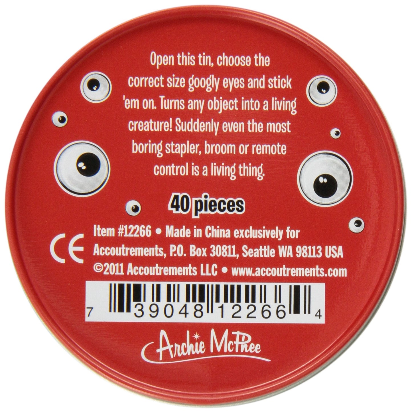 Accoutrements Archie McPhee Emergency Googly Eyes – 20 Pairs in Tin