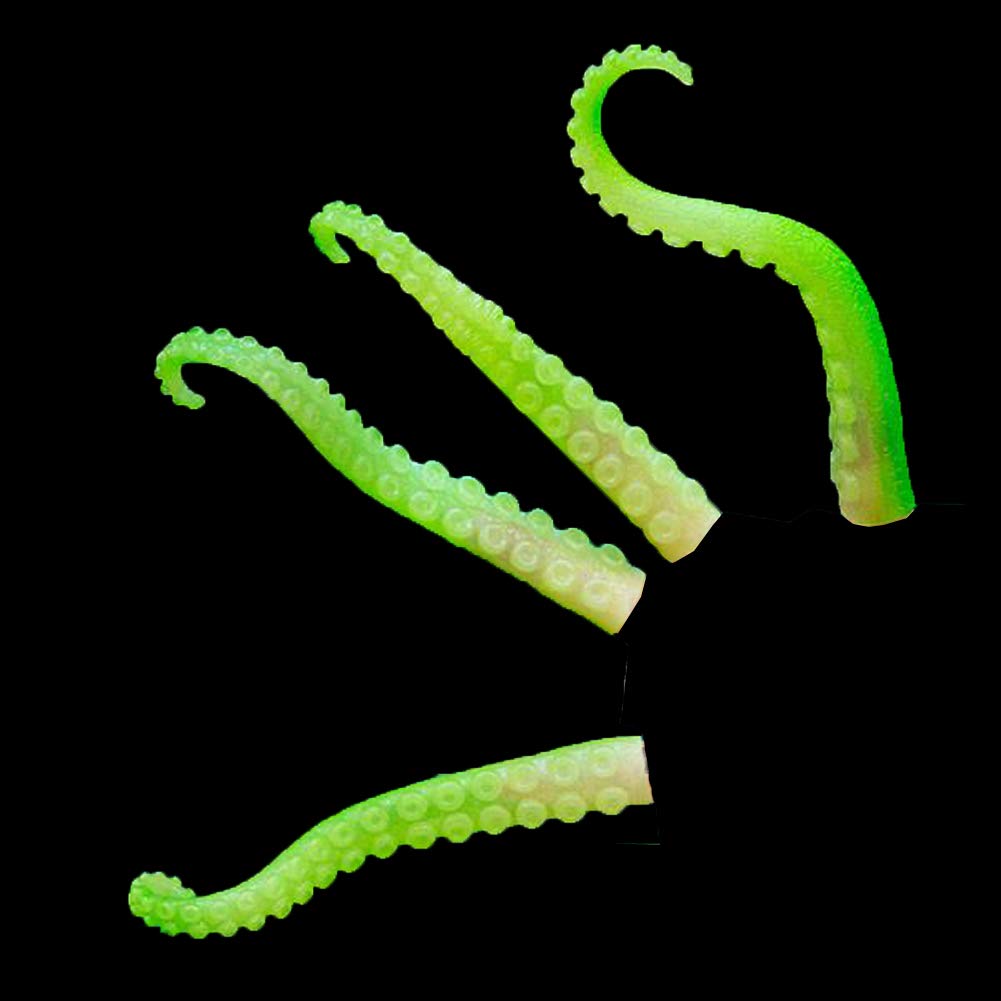 Archie McPhee Set of Five Green Glow-in-the-Dark Finger Tentacle Puppets