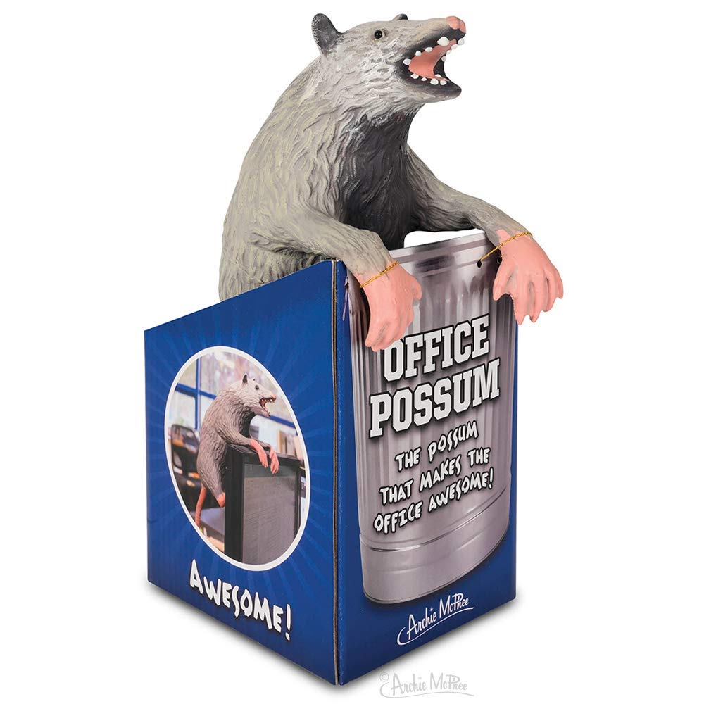 Archie McPhee Office Possum 15-inch Bendable Latex Office Companion