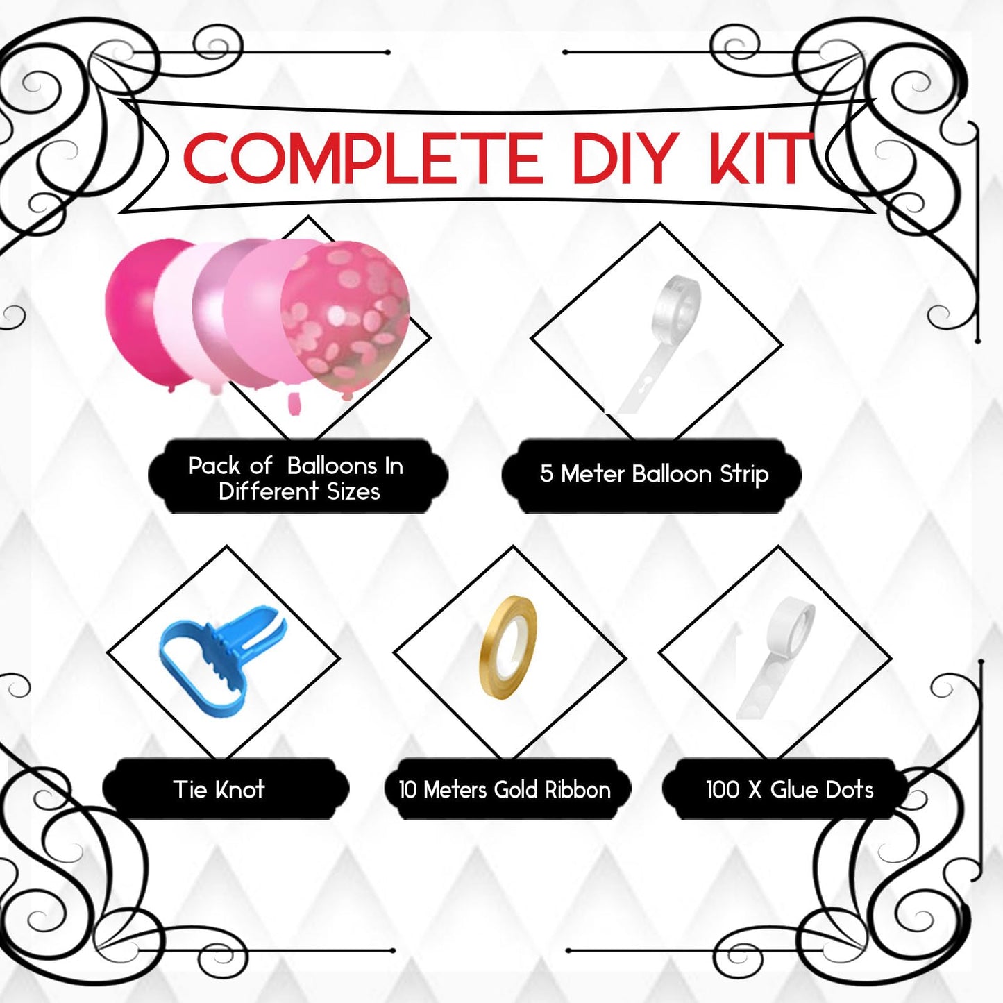 Archloon Pink Balloon Garland Kit – 157 Pcs Hot Pink & Metallic Rose Gold for Parties