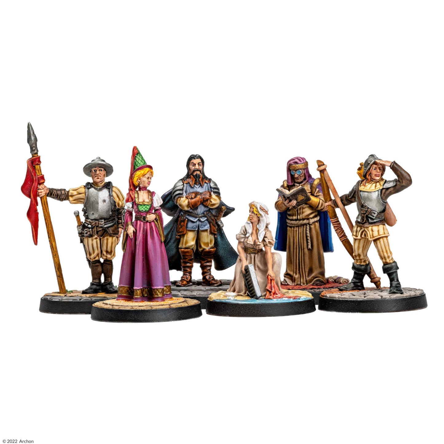Archon Studio Dungeons & Lasers Townsfolk: 62 NPC Minis, 28mm, Unpainted