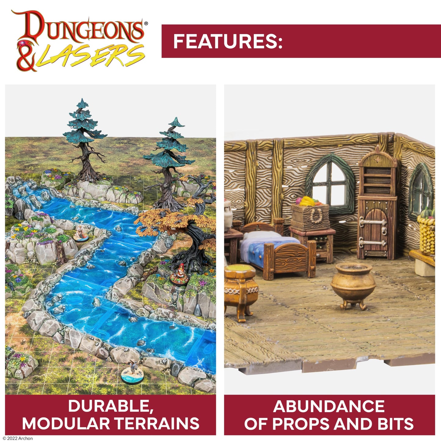 Archon Studio Dungeons & Lasers Townsfolk: 62 NPC Minis, 28mm, Unpainted
