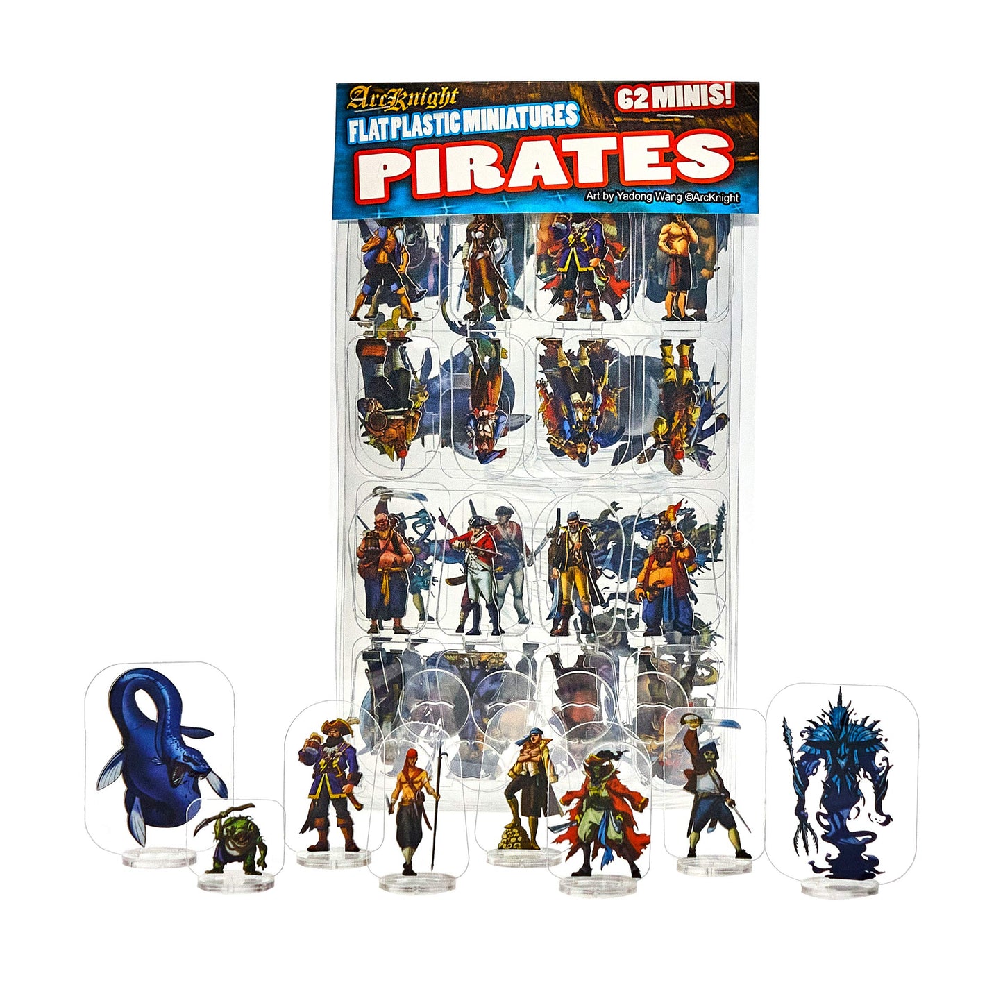 Arcknight Flat Plastic Pirates Miniatures – 62 High Seas D&D 5e & Pathfinder