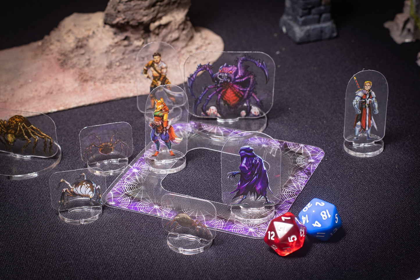 Arcknight D&D Spell Effects AOE Templates – 24pc Marker Set for 5E