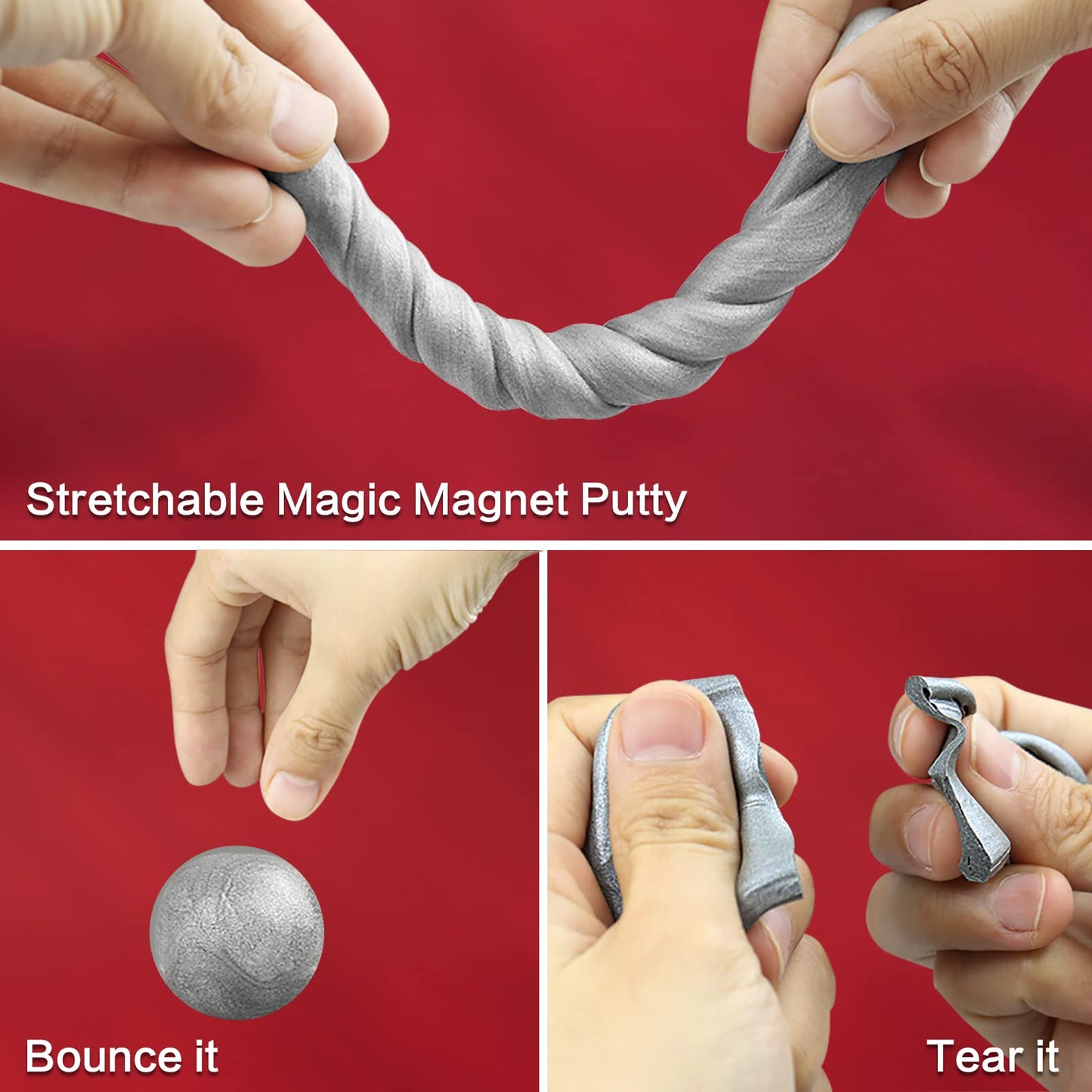 Arfun Magnetic Slime Putty – Upgraded Magnet Fidget Toy (Silver)