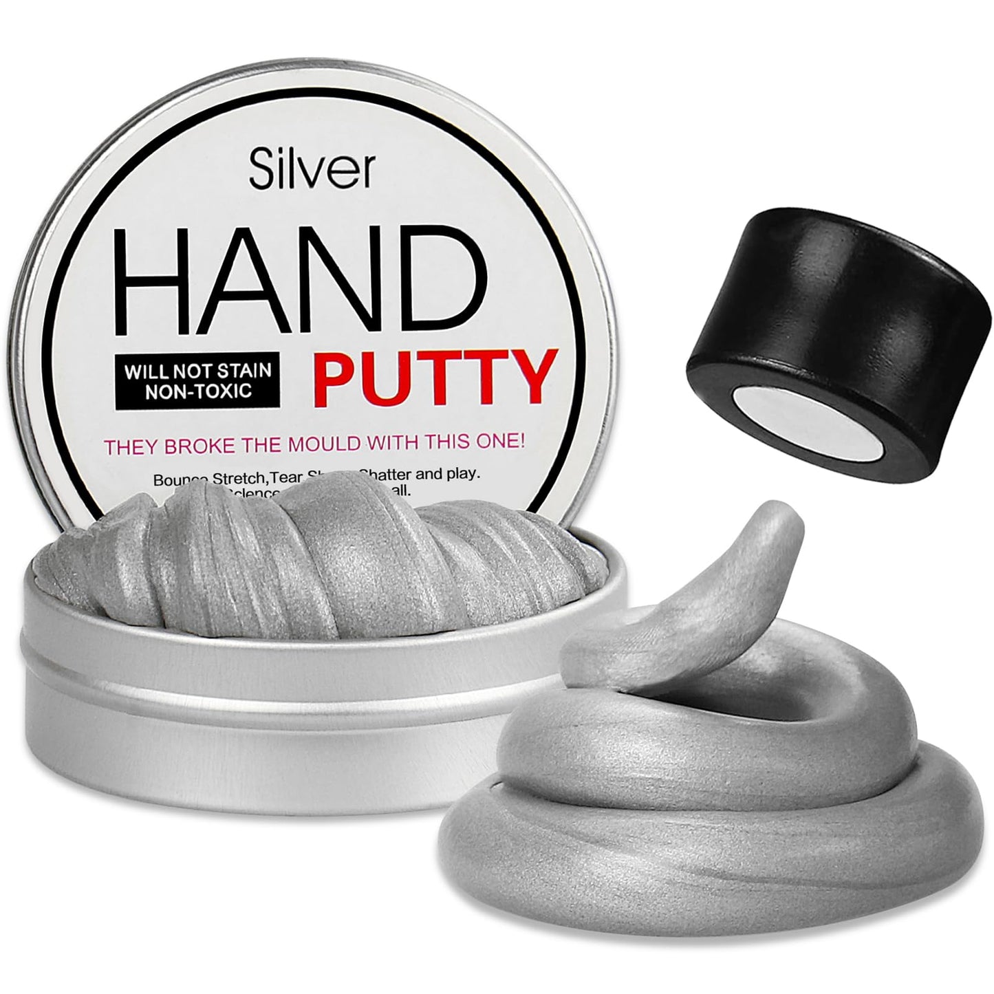 Arfun Magnetic Slime Putty – Upgraded Magnet Fidget Toy (Silver)