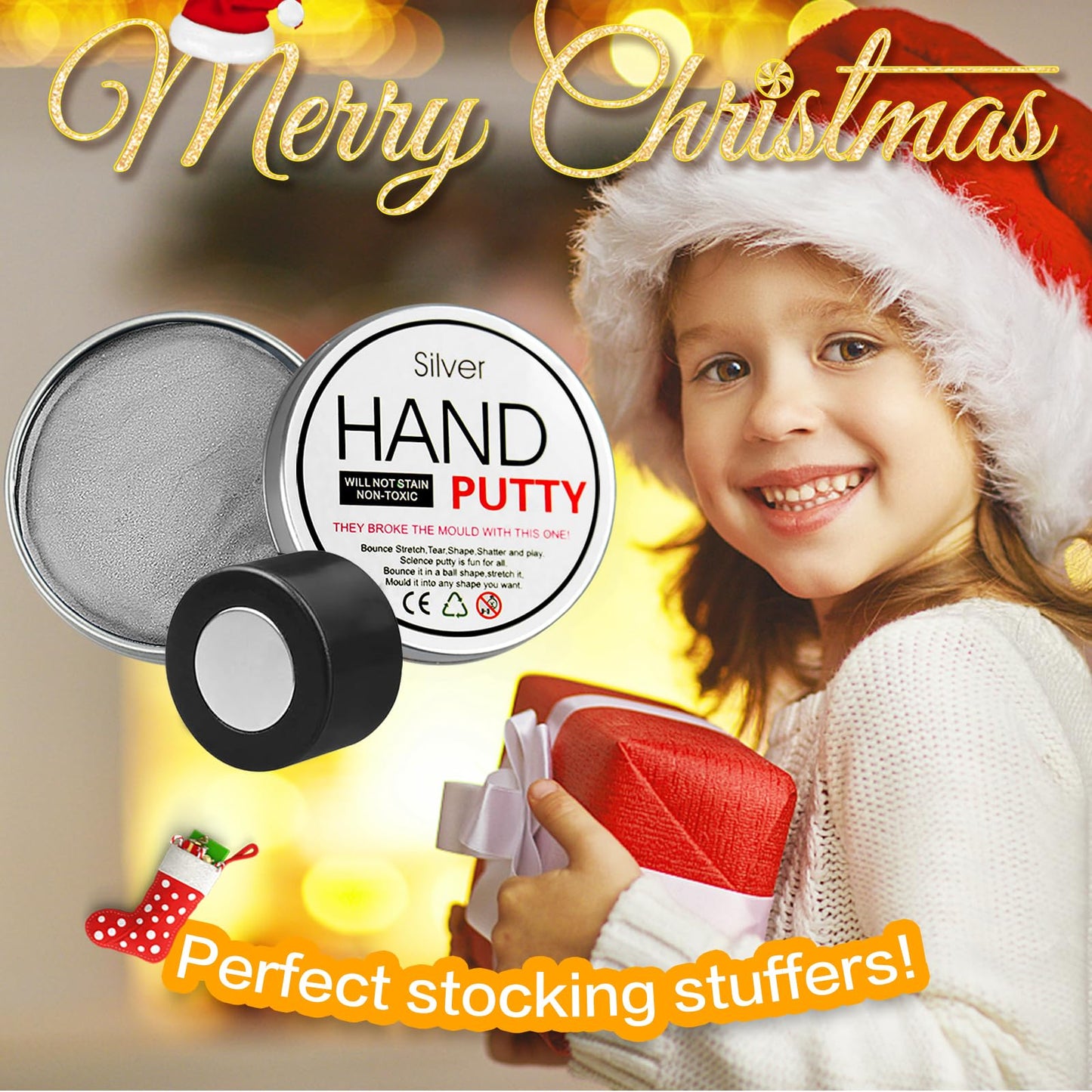 Arfun Magnetic Slime Putty – Upgraded Magnet Fidget Toy (Silver)