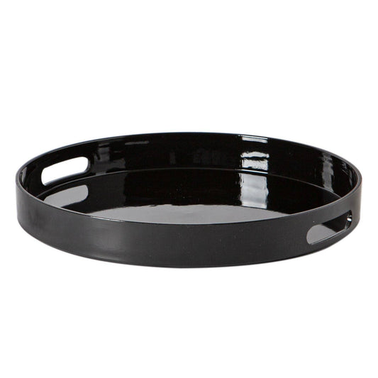 Argon Tableware Round Serving Tray -33cm - Black