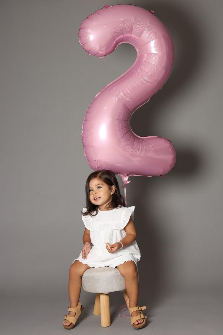 Argthjy 7 Balloon Pearl Pink Number Balloon – 40 Inch Birthday & Party Decor