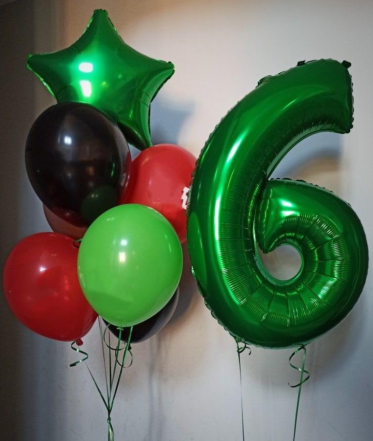 Argthjy 40-Inch Foil Number 6 Balloon | Large Birthday Decoration for Men and Women