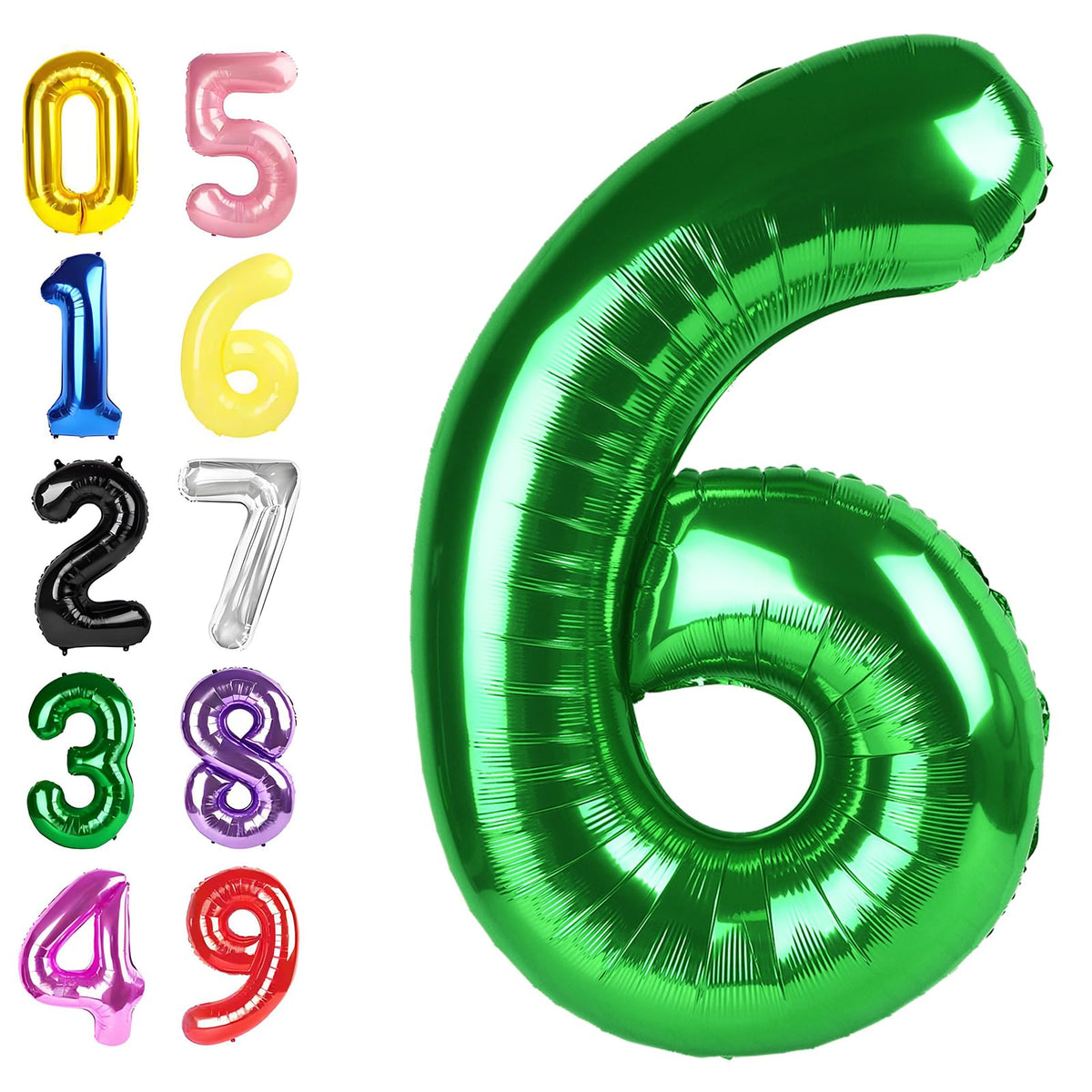 Argthjy 40-Inch Foil Number 6 Balloon | Large Birthday Decoration for Men and Women