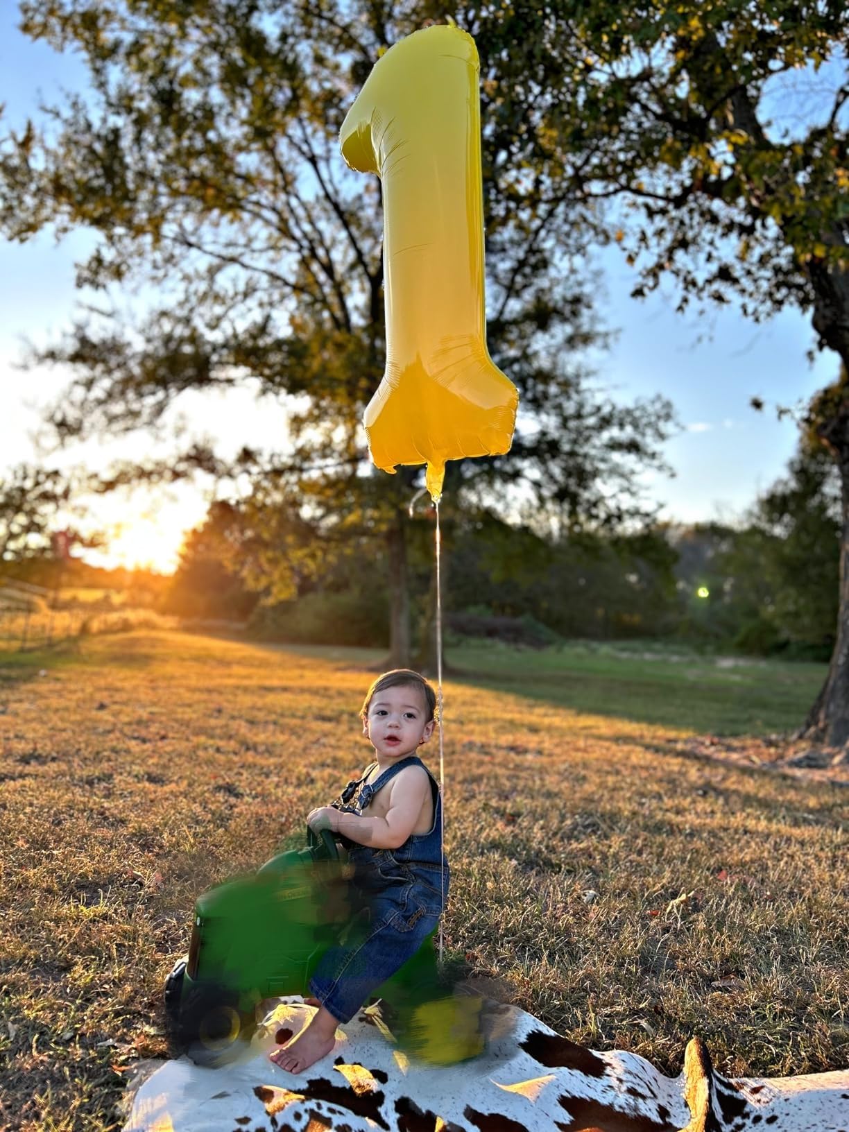 Argthjy 40-Inch Yellow Number 4 Balloon (Set of 4) for Birthday Party Decor