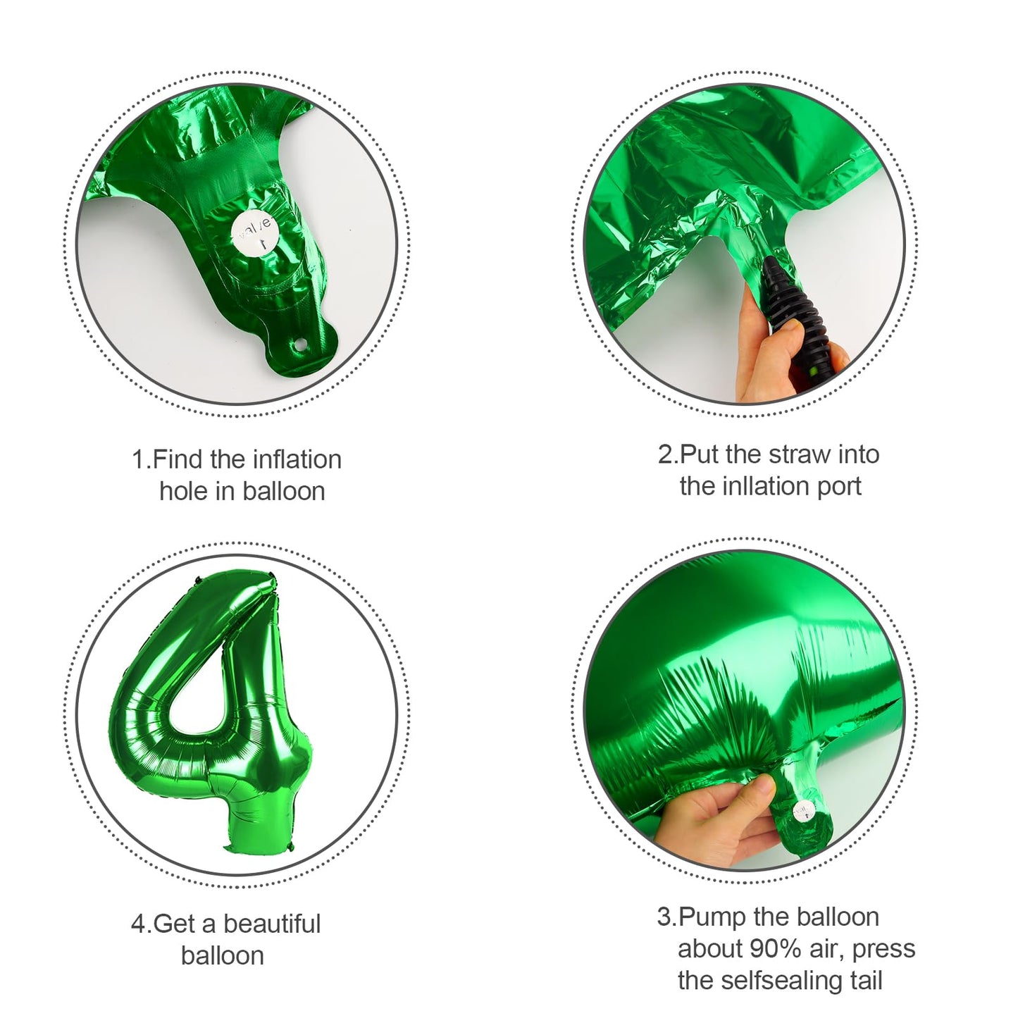 Argthjy 40-Inch Dark Green Number Balloon – Foil 2-Digit Party Decor for Birthdays & Celebrations
