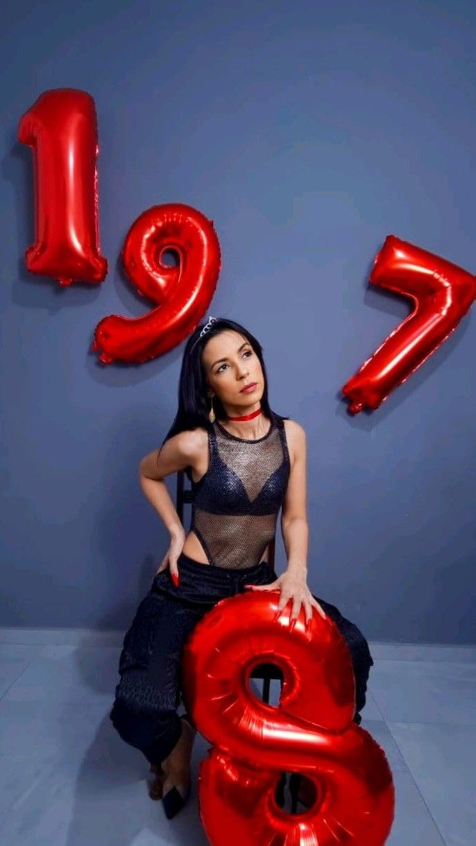 Argthjy Red 9 Balloon – 40-Inch Foil Number Balloon for Birthdays & Celebrations