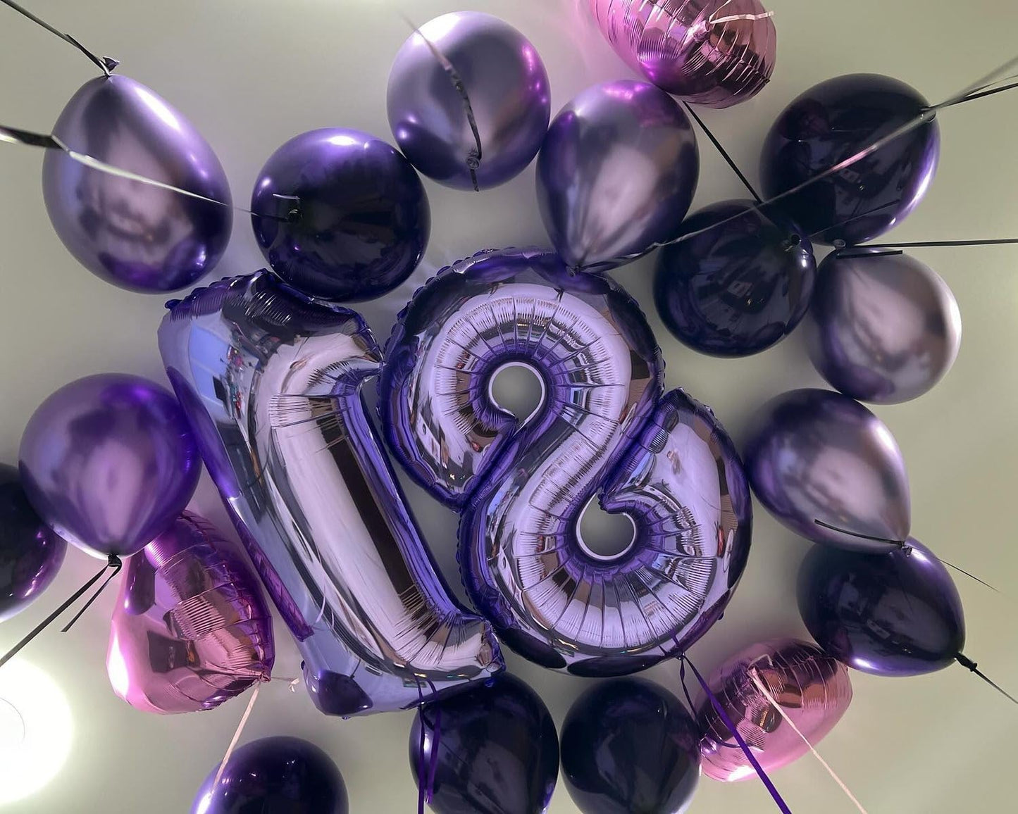 Argthjy 40 Inch Purple 8-Number Balloon | Large Foil Birthday Decor