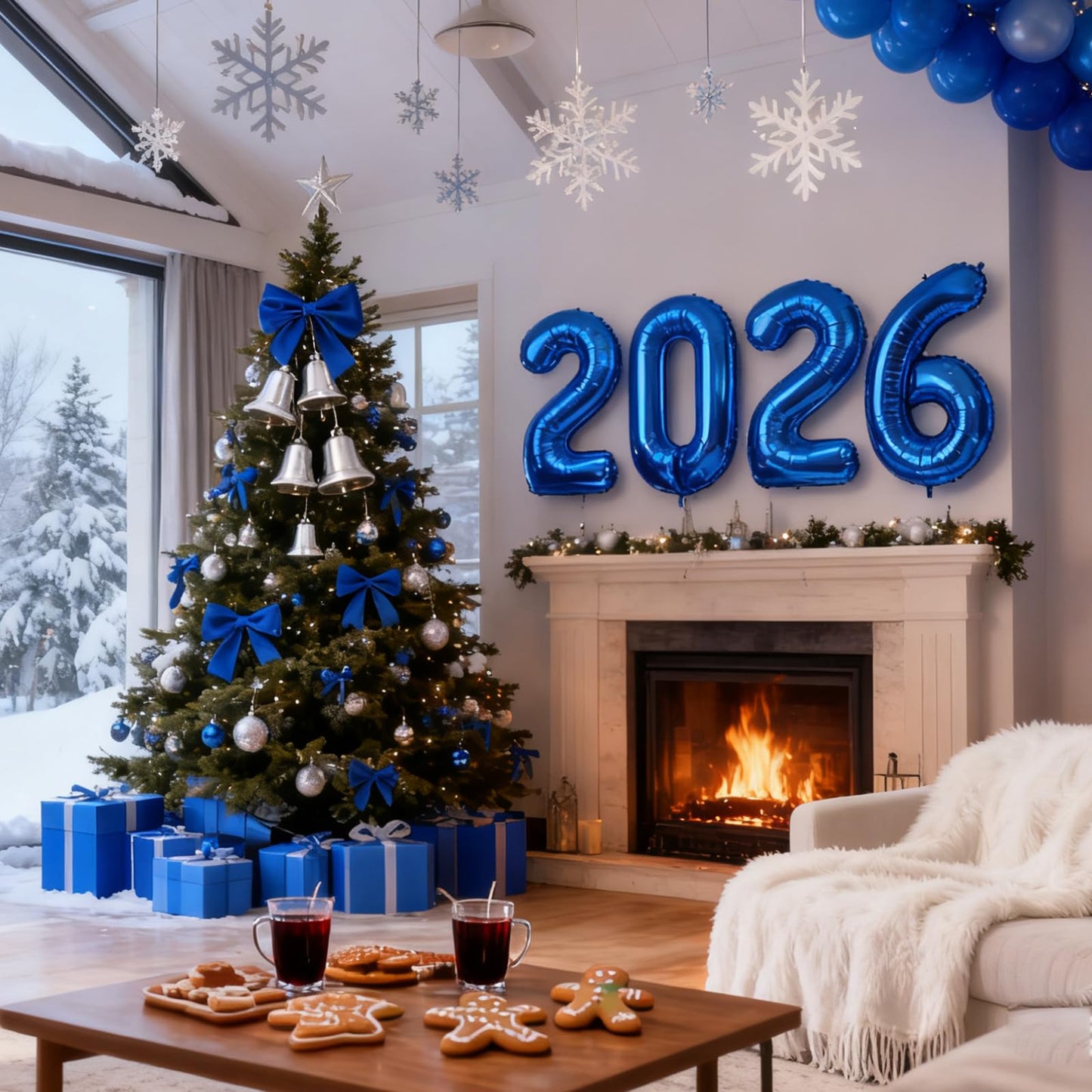 Argthjy Dark Blue 2026 Balloon Numbers – 40-Inch Foil Digits for Birthdays, Graduations, and Anniversaries