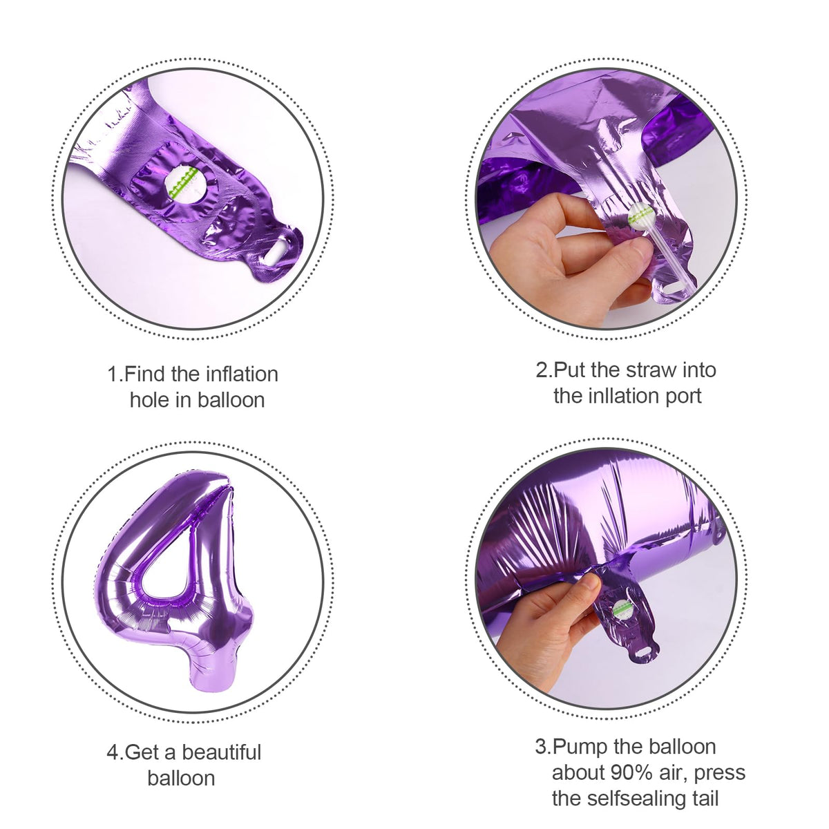Argthjy Purple 9 Birthday Balloon – 40 Inch Foil Number Balloon