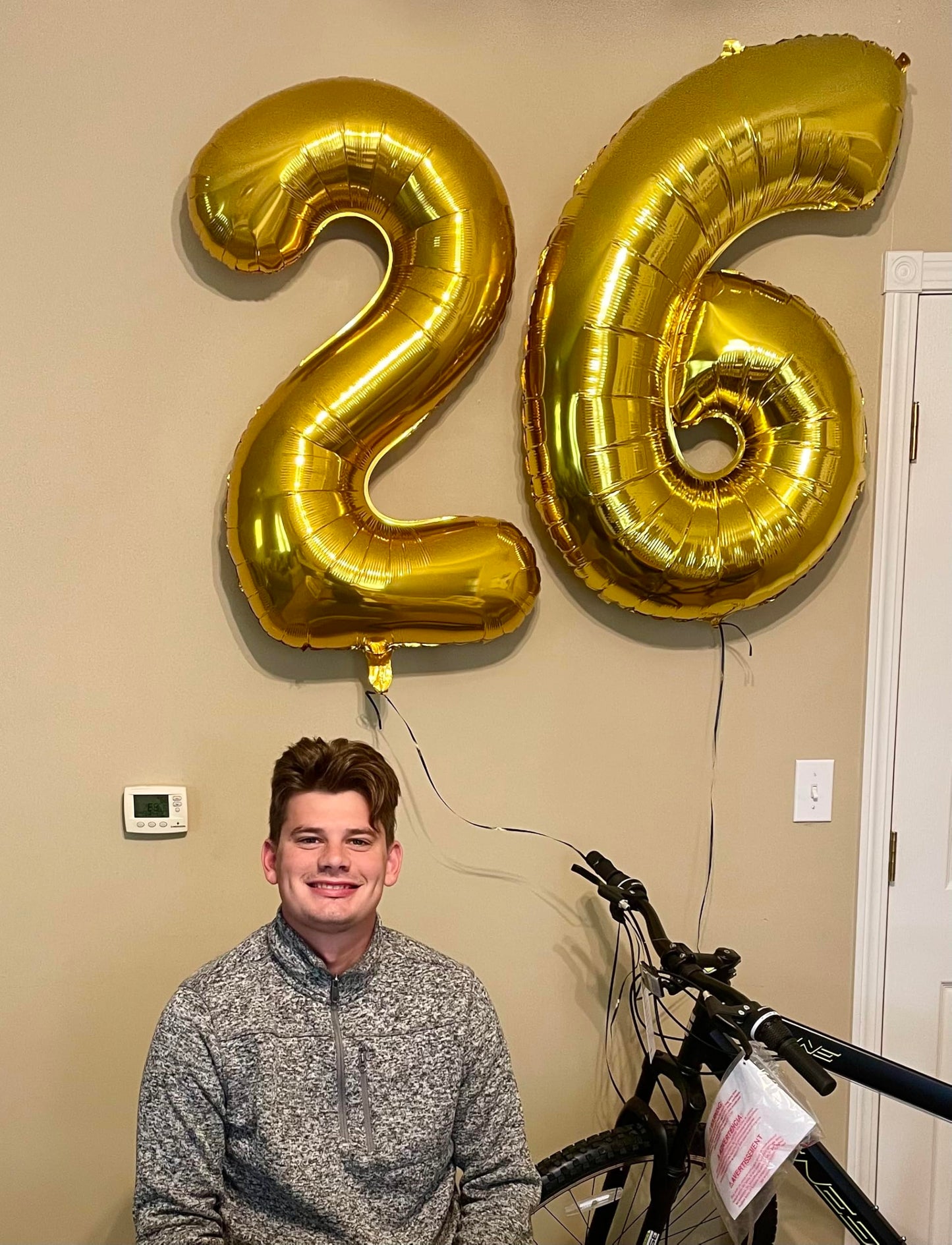 Argthjy Gold 2026 40-Inch Foil Number Balloons — 22 for Graduation, New Year, Weddings