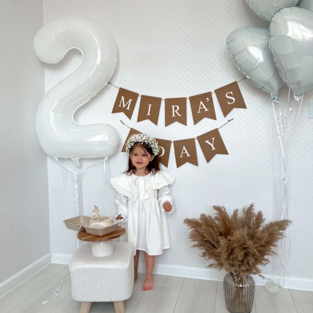 Argthjy White Number 9 Balloon - 40-Inch Foil Birthday Decor for Parties