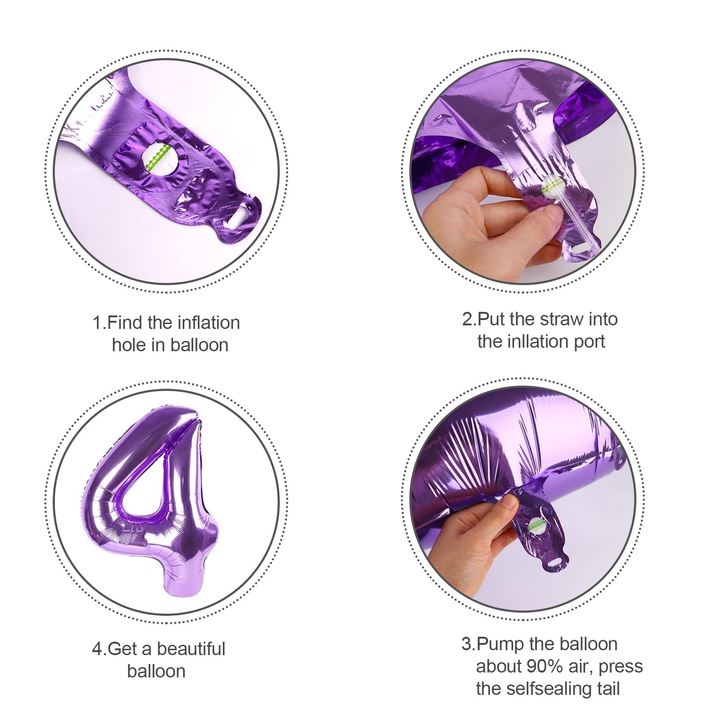 Argthjy Number 5 40-Inch Purple Foil Balloon | Birthday & Event Decor