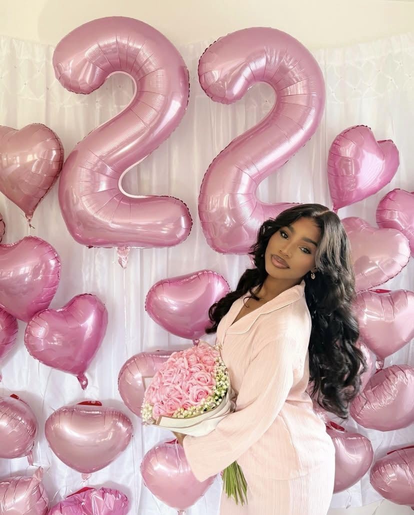 Argthjy 40-Inch Pearl Pink Number 4 Foil Balloon | Large Birthday Party Decor