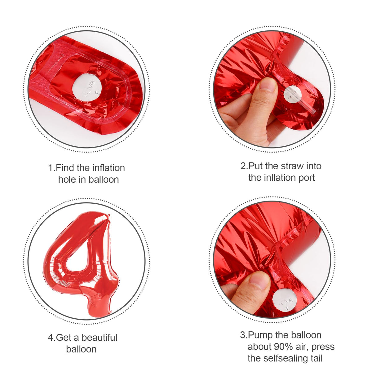 Argthjy Red 9 Balloon – 40-Inch Foil Number Balloon for Birthdays & Celebrations