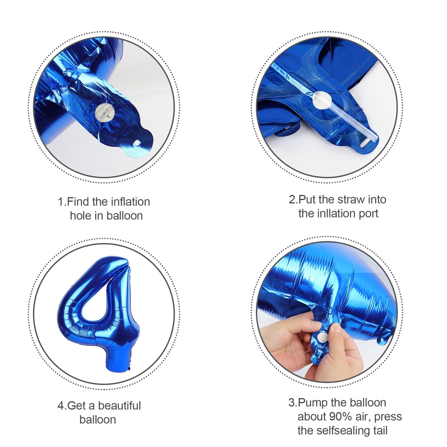 Argthjy 40-Inch Navy Blue Number 3 Balloon – Large Foil Birthday Decor