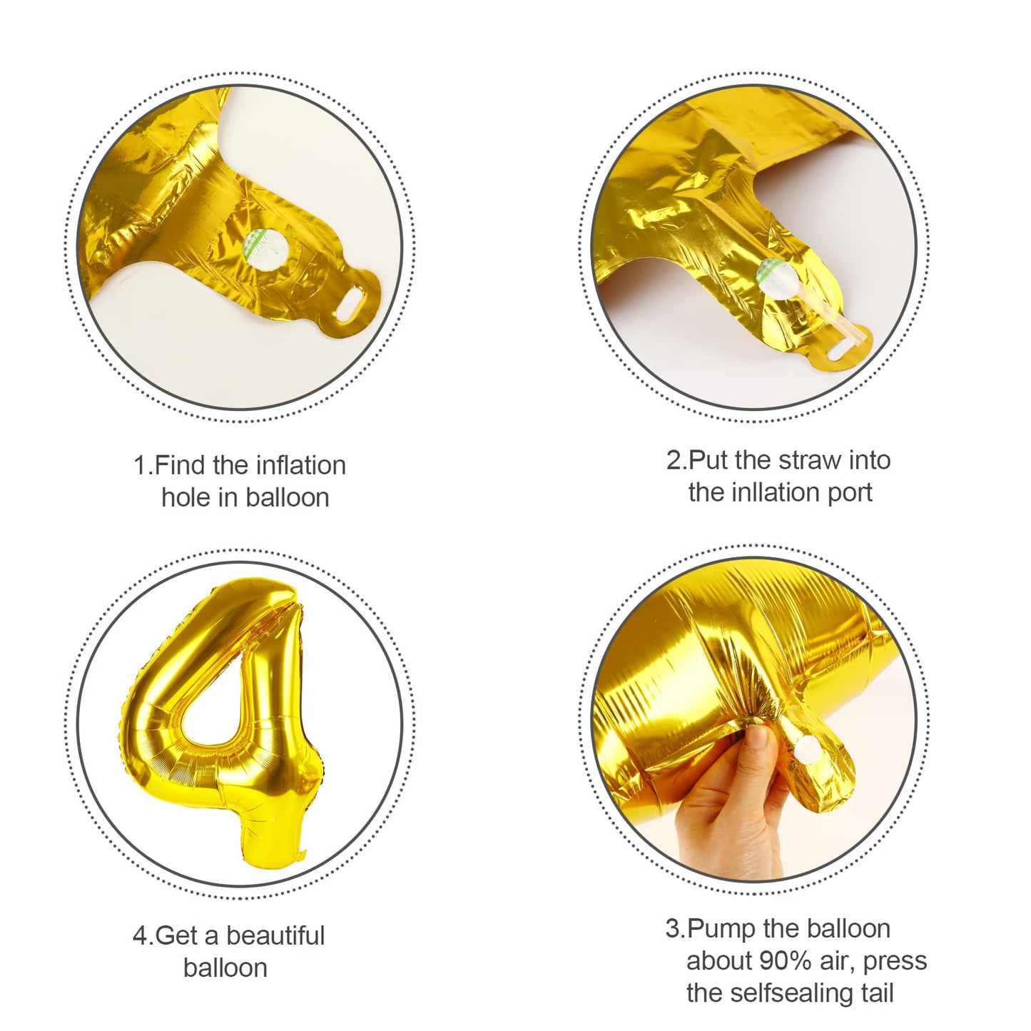 Argthjy 40 Inch Gold Foil Number Balloons – Birthday Party Decor