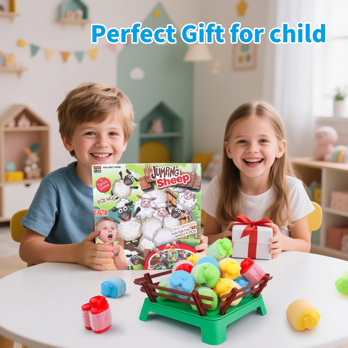 ARHEQI Heap-O-Sheep Family Board Game – Catapulting Sheep for 2-4 Players, Ages 4+
