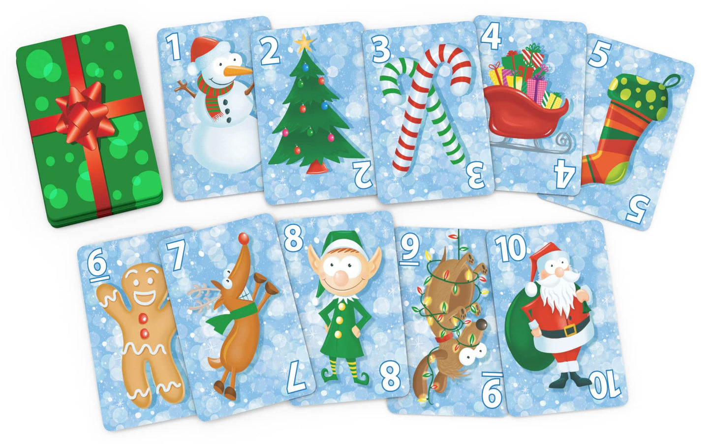 Arizona GameCo Santa Claus Go Fish: Family Christmas Card Game for Kids 4+ — Go Fish, Old Maid & Slap Jack in One Deck