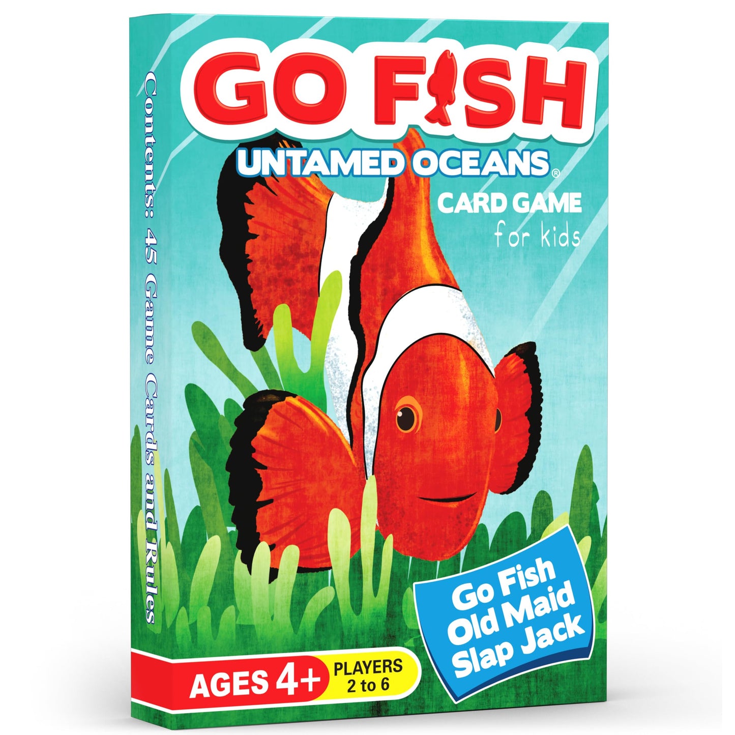 GO FISH Untamed Oceans by Arizona GameCo – 3 Games in 1 Card Deck for Kids 4–8+