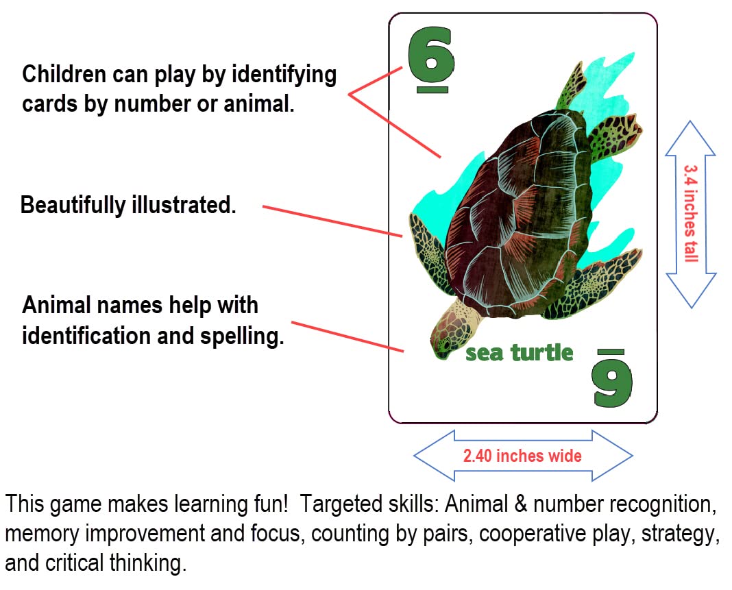 GO FISH Untamed Oceans by Arizona GameCo – 3 Games in 1 Card Deck for Kids 4–8+