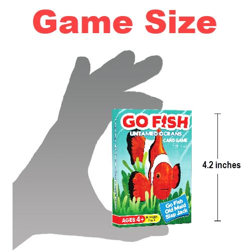 GO FISH Untamed Oceans by Arizona GameCo – 3 Games in 1 Card Deck for Kids 4–8+