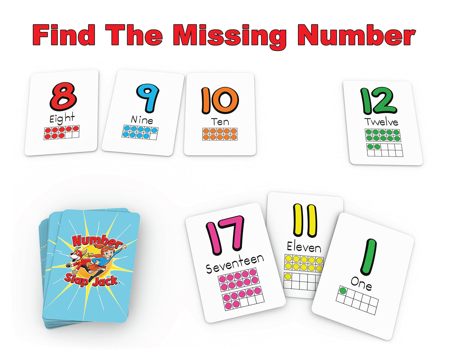 Number Slap Jack Math Card Game for Kids 4+ | Learn Numbers 0–20 in 4 Ways | Arizona GameCo
