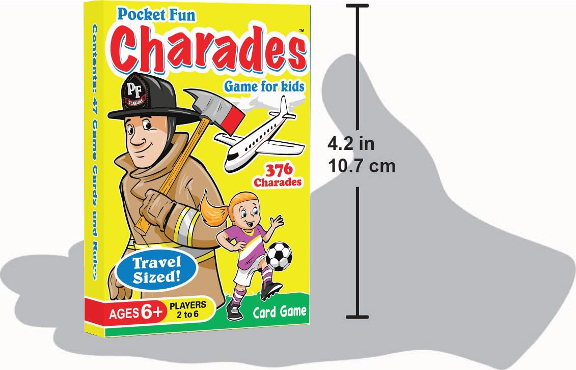 Pocket Fun Charades for Kids 6+ | 376 Prompts, No Reading Required | Arizona GameCo