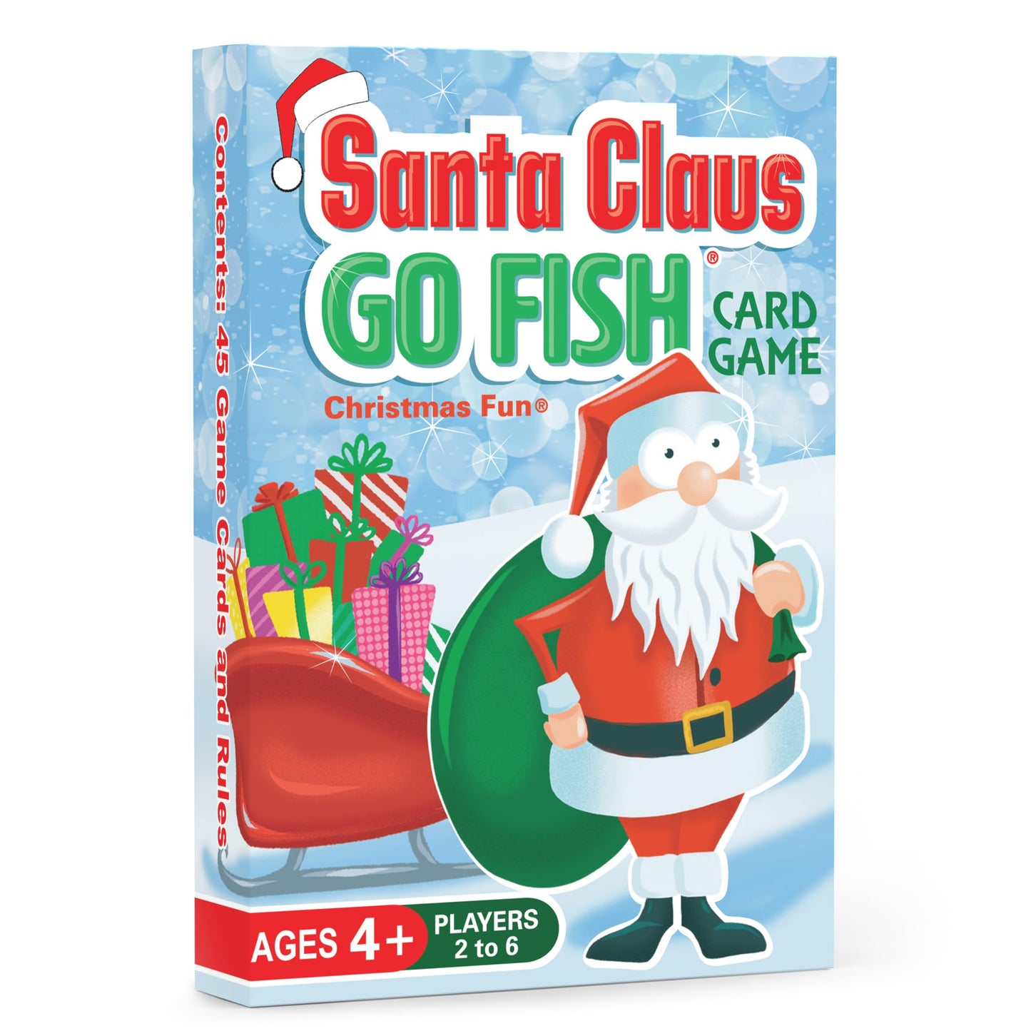 Arizona GameCo Santa Claus Go Fish: Family Christmas Card Game for Kids 4+ — Go Fish, Old Maid & Slap Jack in One Deck