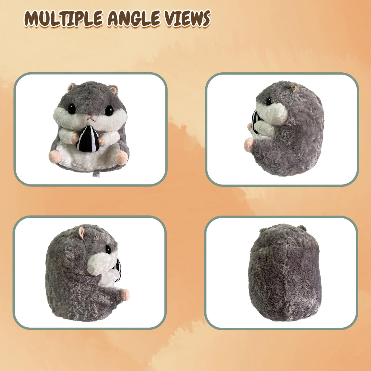Arkdorz Cute Hamster Plush Toy – 15.7in Soft Hamster Plush Pillow