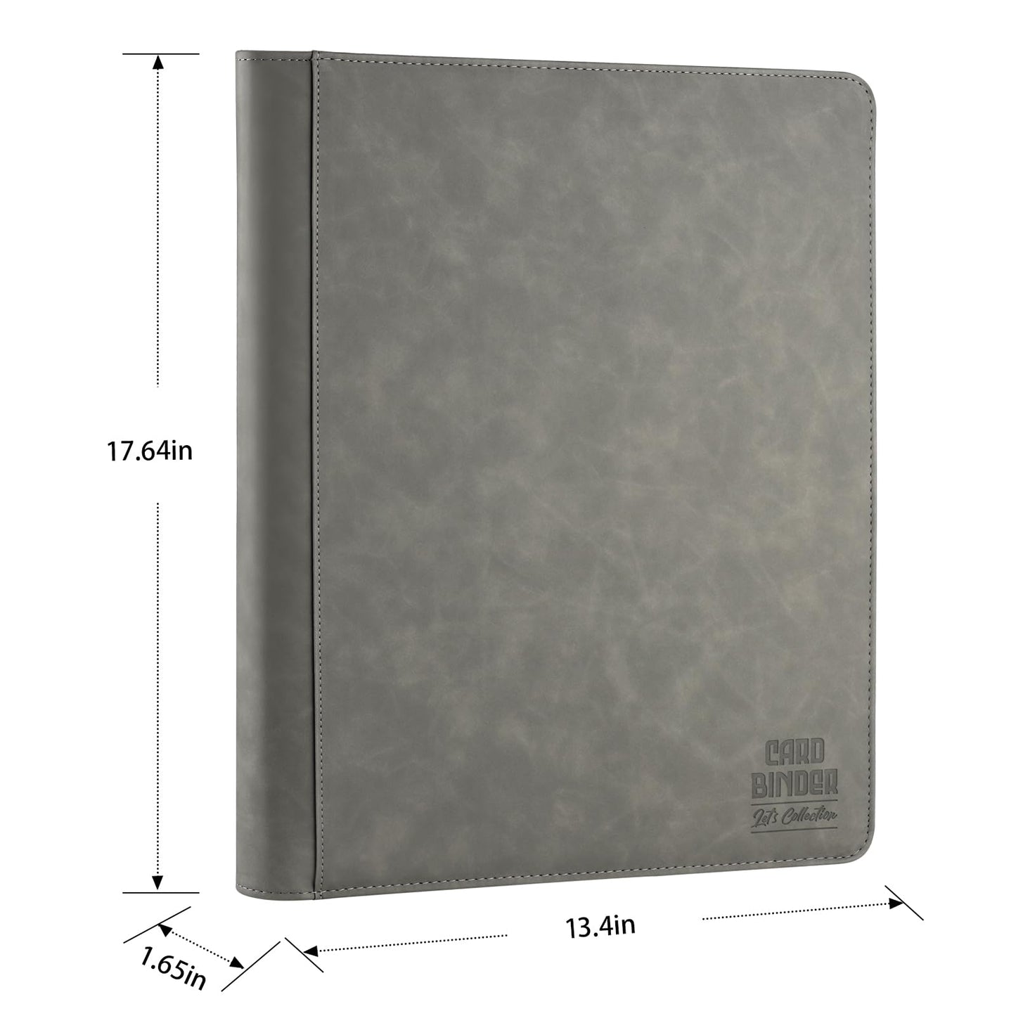 Arkeiliy Premium Ringless Trading Card Binder – 1024 Capacity, 16 Pockets per Page, Archival Protection, Anti-Slip Spine (Gray)