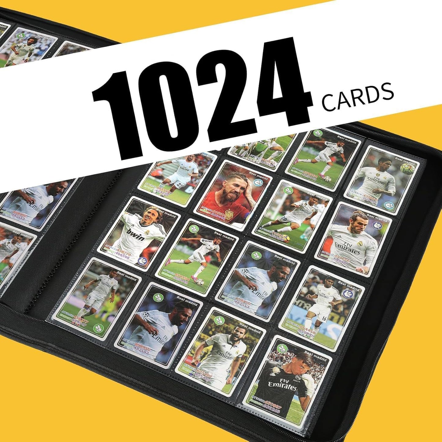 Arkeiliy Premium Ringless Trading Card Binder — 1024 Capacity, 16 Pockets/Page, Archival Protection (Black II)
