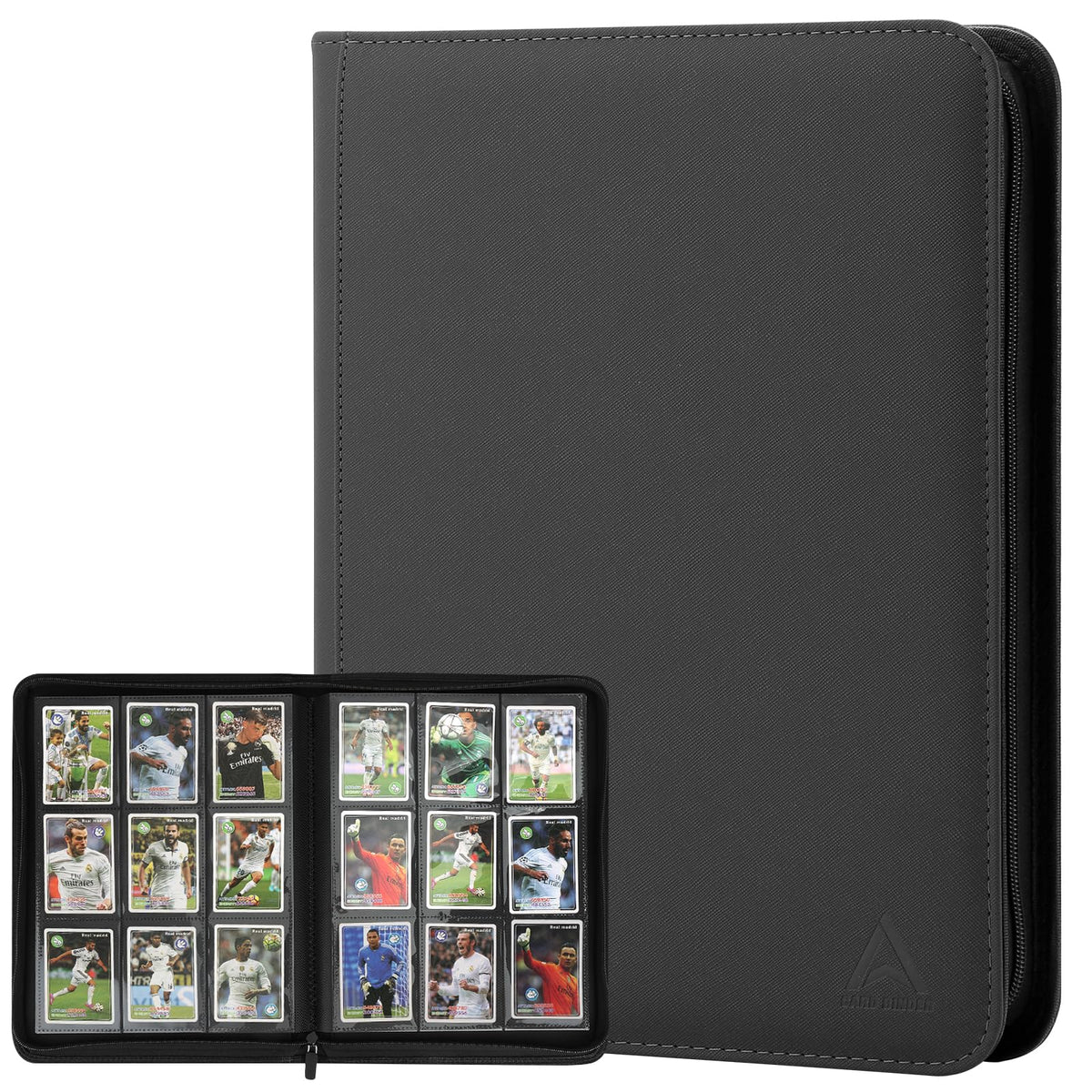 Arkeiliy Card Binder 9-Pocket, Double-Sided Pockets, 30 Sleeves, Holds 540 Cards – Black