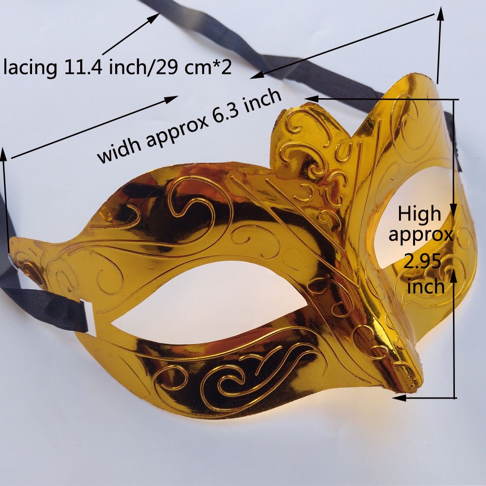 Arlai Halloween Half Face Mask – Pack of 12 Patriotic Carnival Masks