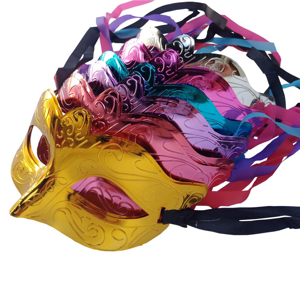 Arlai Halloween Half Face Mask – Pack of 12 Patriotic Carnival Masks