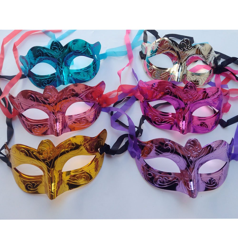 Arlai Halloween Half Face Mask – Pack of 12 Patriotic Carnival Masks