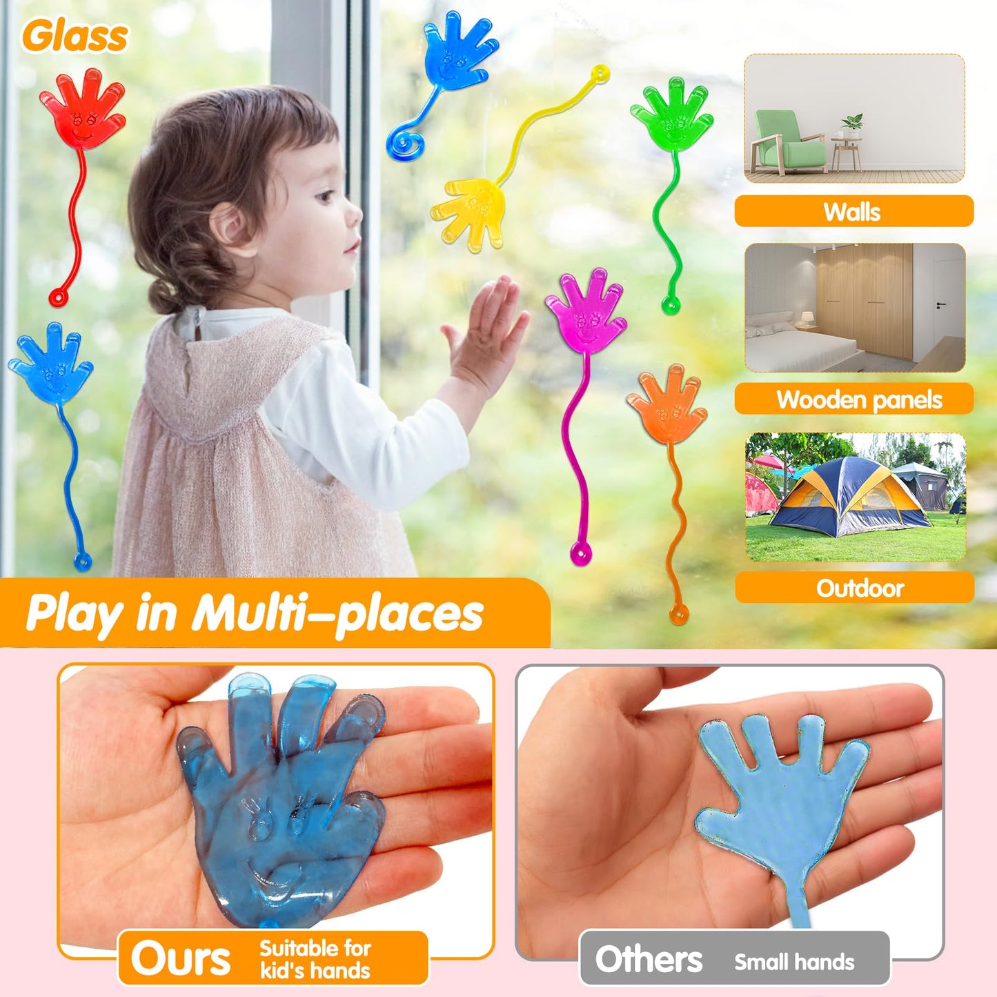 Armaytoy 20-Pack Sticky Hands – Kids Party Favors, Prizes & Goody Bags (Bulk)