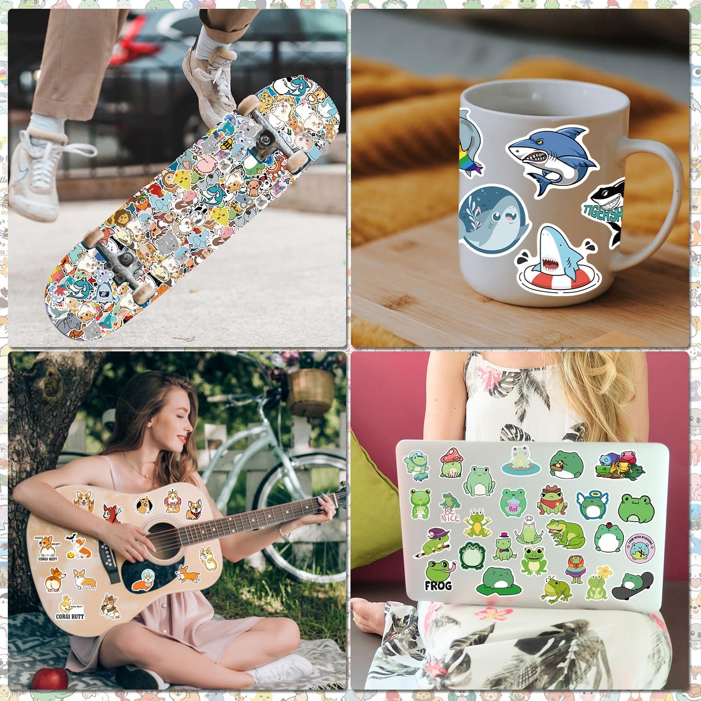 Arme 600Pcs Animal Stickers Pack - Colorful Waterproof Vinyl Stickers for Water Bottles, Laptops & Notebooks