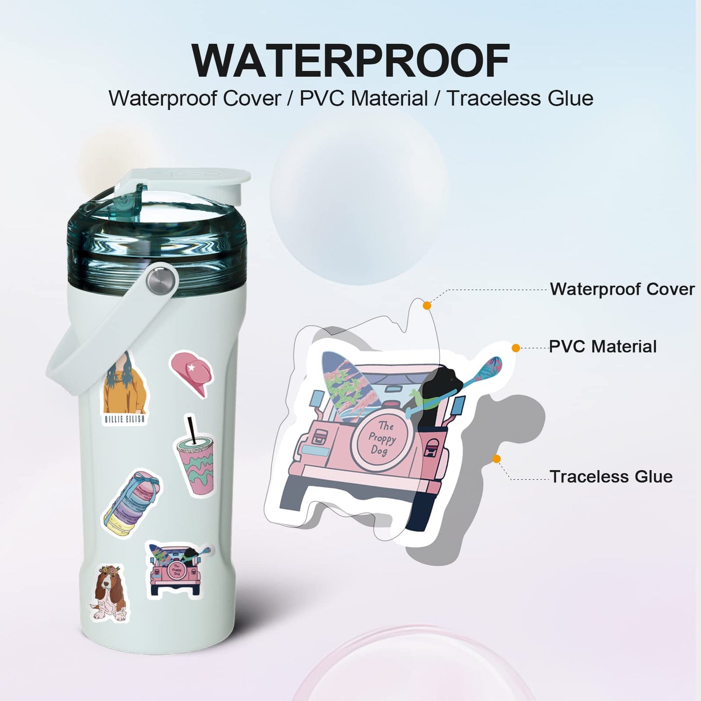Arme 400-PCS Cute Vinyl Sticker Pack – Waterproof for Water Bottles, Laptops, Notebooks