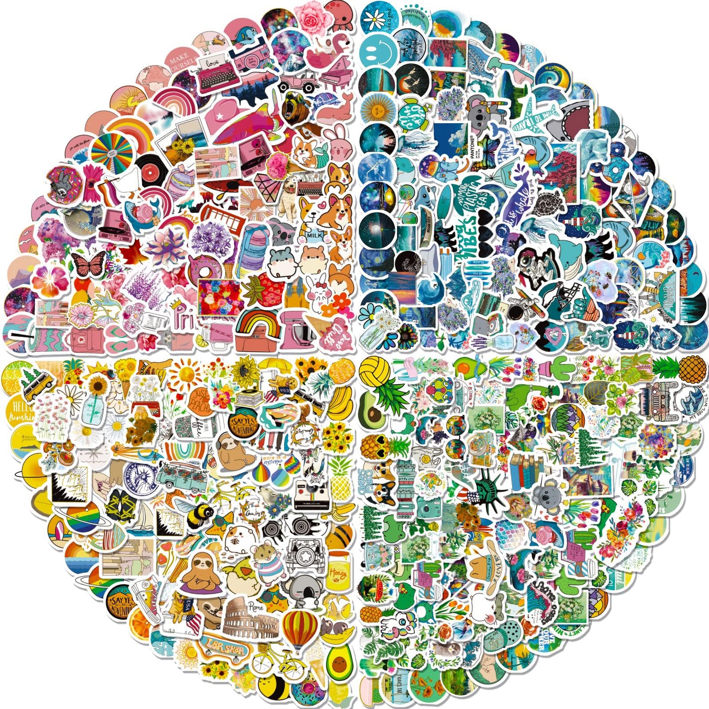 Arme 400-PCS Cute Vinyl Sticker Pack – Waterproof for Water Bottles, Laptops, Notebooks