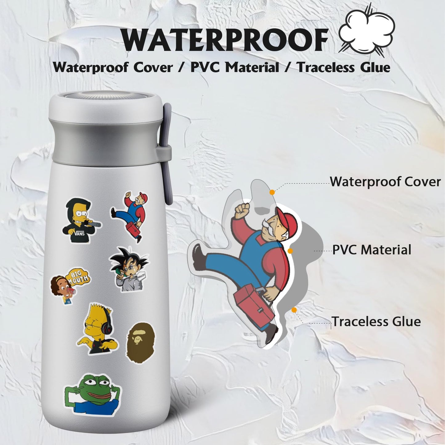 Arme Stickers Pack 400 PCS – Cool Vinyl Stickers for Laptops, Water Bottles, and More