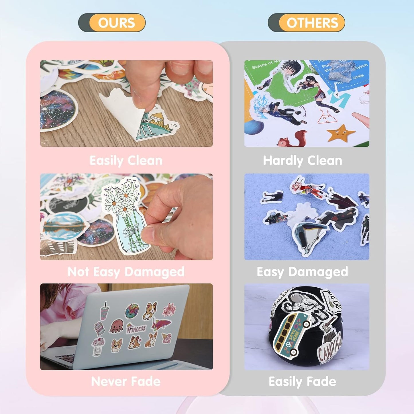 Arme 400Pcs Animal Stickers Pack – Waterproof Vinyl for Kids