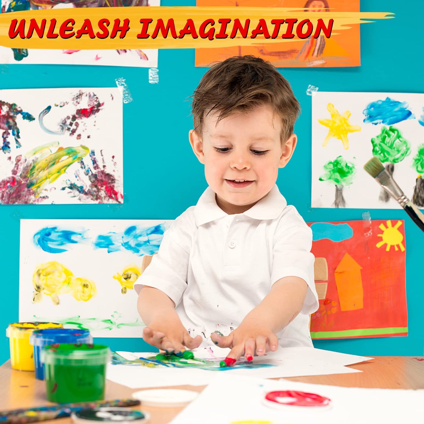 AROIC 70 Sheets Finger Paint Paper – 11.8 x 15.7 in, Non-Toxic, Versatile for Kids & Toddlers
